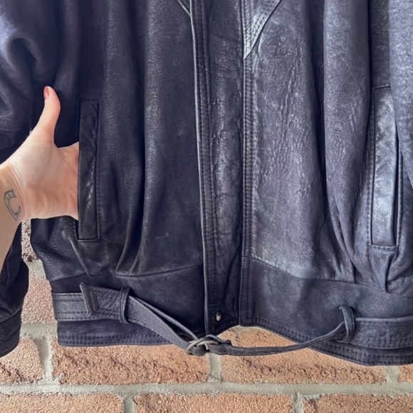 Vintage Soft Leather Jacket- Sz. Lg - Picture 4 of 15